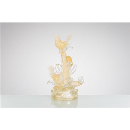 ARCHIMEDE SEGUSO, Albero con uccelli modello “12944” in vetro