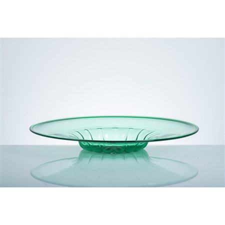 VITTORIO ZECCHIN, Piatto in vetro