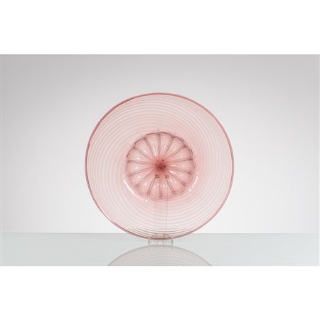 VITTORIO ZECCHIN, Piatto in vetro