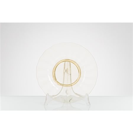 VITTORIO ZECCHIN, Piatto in vetro