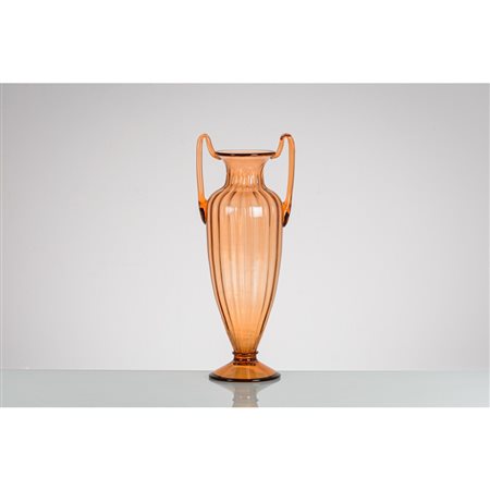 VITTORIO ZECCHIN, Vaso in vetro