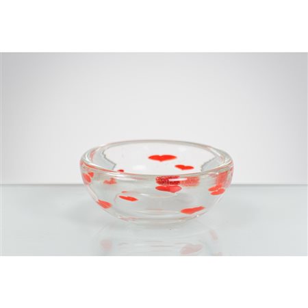 CARLO SCARPA, Coppa a “Puntini” in cristallo