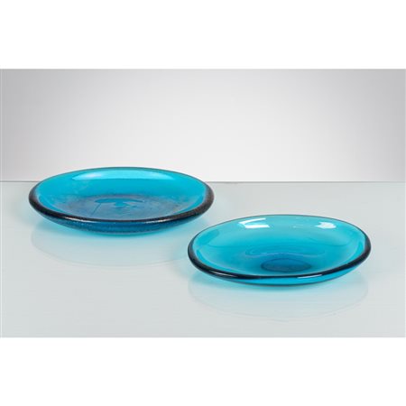 CARLO SCARPA, Due piatti ovali in vetro