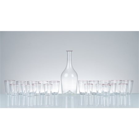 CARLO SCARPA, Servizio di bicchieri in vetro