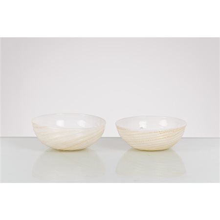 TOMASO BUZZI, Coppia di ciotole in vetro