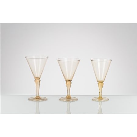 VITTORIO ZECCHIN, Tre bicchieri modello “Ambasciata”