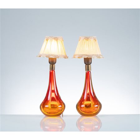 FLAVIO POLI, Coppia di lampade da tavolo