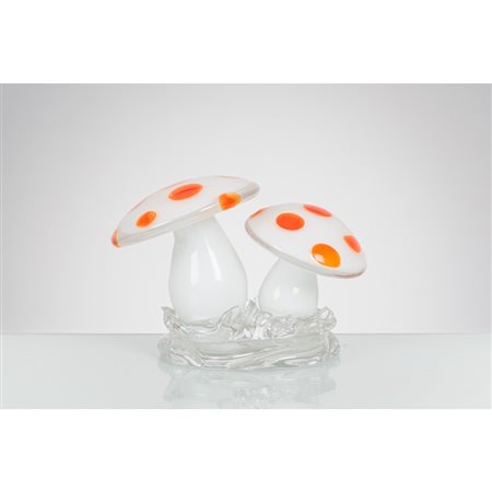 ELIO RAFFAELI, Scultura di funghi in vetro