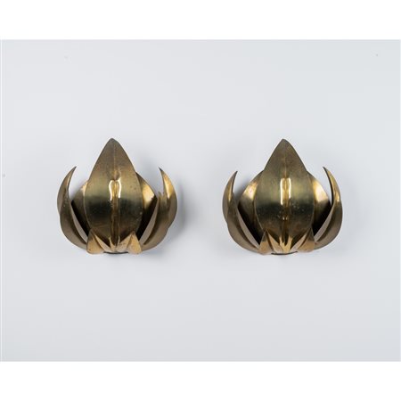 MAISON JANSEN (Attr.le), Coppia di lampade da parete