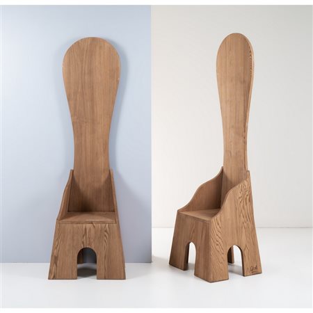 MARIO CEROLI, Coppia di sedie modello “Sedia Alta”