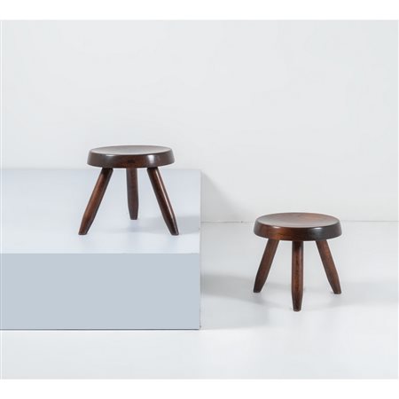 CHARLOTTE PERRIAND, Due sgabelli “Berger”