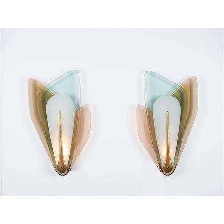 MAX INGRAND, Coppia di lampade da parete