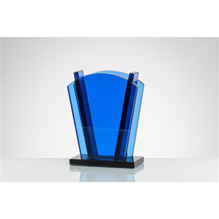 ETTORE SOTTSASS, Vaso in cristallo