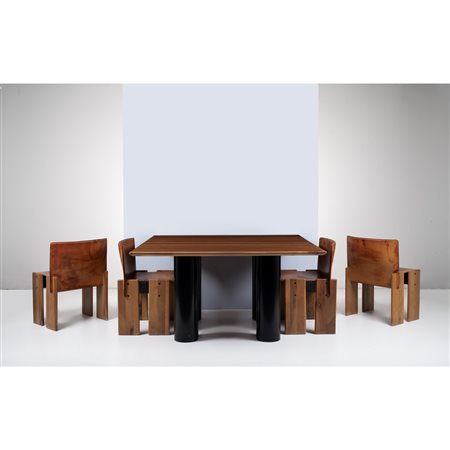 BARSACCHI E VEGNI, Quattro sedie modello "Avila" e tavolo