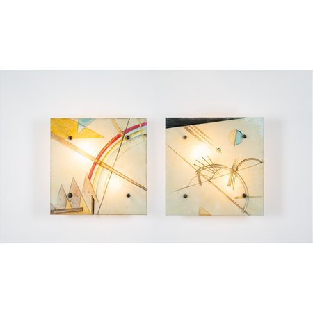 MAESTRI MURANESI, Due lampade da parete