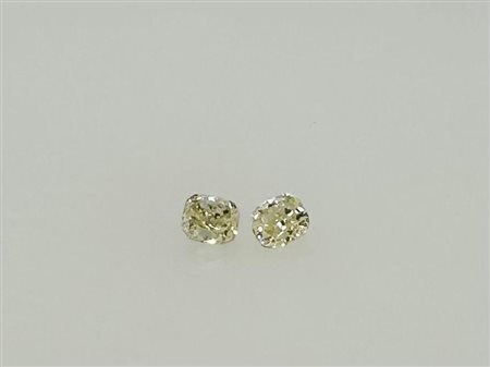 2 DIAMANTI NATURAL POLISHED 1,55 GIALLO CHIARO -VS2-SI1 - CERTIFICATO MAROZ DIAMONDS - UD30114