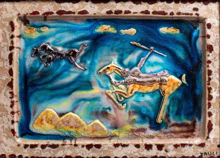 CARLO ZAULI (Faenza 1926 - 2002), Cacciatore a cavallo