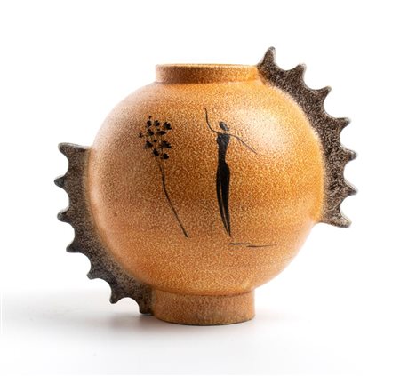 GIOVANNI ACQUAVIVA (Marciana Marina 1900 - Milano 1971), Vaso a sfera