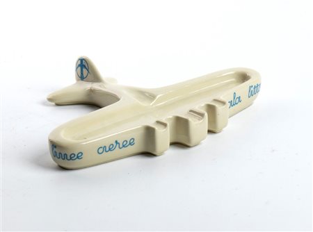 GIO PONTI (Milano 1891 - 1979), Posacenere a forma di aeroplano con fascio littorio