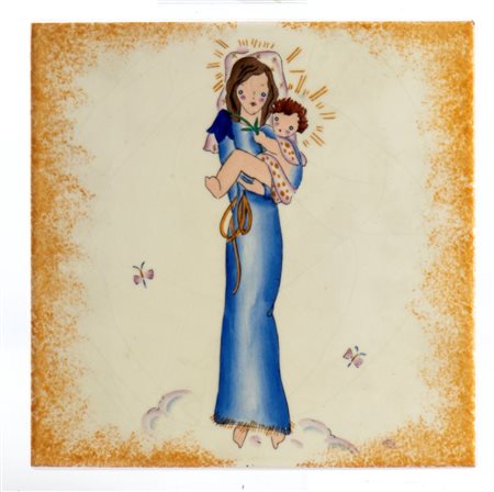 RICHARD GINORI - SAN CRISTOFORO, MILANO, Mattonella con Natività