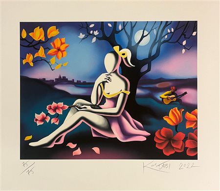 Mark Kostabi “Moonlight and Magnolia” 2022