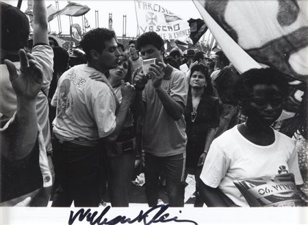 WILLIAM KLEIN (1928-) Torino 90 1990stampa ai sali d'argento vintage 18x24...