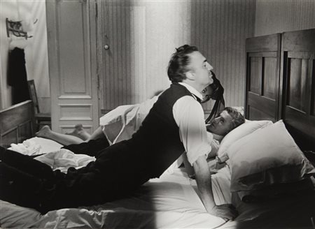 TAZIO SECCHIAROLI (1925-1988) Federico Fellini con Mastroianni e Sandra Milo...