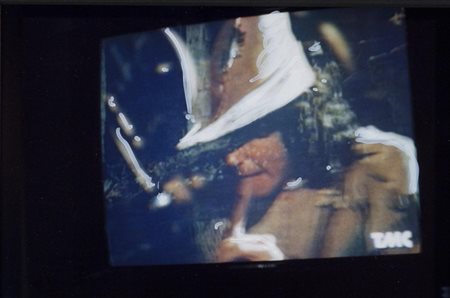 MARIO SCHIFANO (1934-1998) Senza titolo 1990-1997tecnica mista su fotografia...