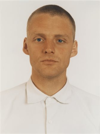 THOMAS RUFF (1958-) Portrait R.M./B.E. dalla serie Blaue Augen1991color...