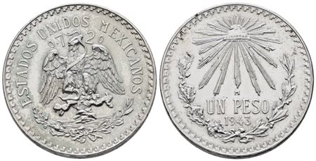 MESSICO. 1 peso 1943. KM 455; Ag; 16,66gr  SPL