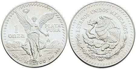 MESSICO. Oncia 1993. Ag; 31,1gr; KM 494; FDC