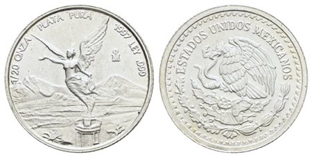 MESSICO. 1/20 di oncia 1997. Ag; 1,56gr; KM 609; Raro; FDC