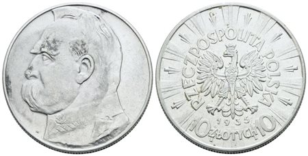 POLONIA. 10 zlotych 1935. Ag; 22gr; C 29; BB/SPL