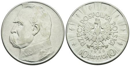 POLONIA. 10 zlotych 1936. Ag; 22gr; C 29; SPL