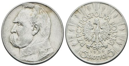 POLONIA. 5 zlotych 1935. Ag; 11gr; C 25; BB