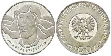 POLONIA. 100 zlotych 1974 "Copernico". Ag; 16,5gr: Y 68; FDC