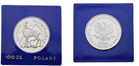 POLONIA. 100 zlotych 1979 "Camoscio". Y 105; Ag; 16,5gr. In capsula blu. PROOF