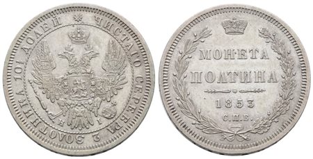 RUSSIA. SAN PIETROBURGO. Nicola I (1825-1855). Rublo 1853. Ag; 20,43gr; C 168; SPL
