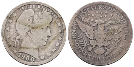 USA. PHILADELPHIA. 1/4 dollaro 1900. KM A114; Ag; 5,83gr MB