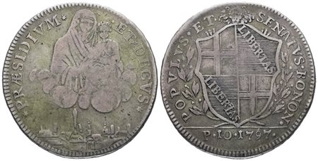 BOLOGNA. Governo Popolare (1796-1797). Scudo da 10 paoli 1797. Ag; 29gr; Gig. 7; Q.BB