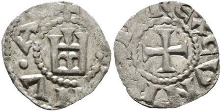 GENOVA. Denaro (1139-1339). Mir 16, CNI 1/69; Mi; 0,61gr BB+