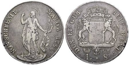 GENOVA. Dogi biennali (1637-1797). 8 lire 1796. Ag; 33,10gr; MIR 309/5. BB