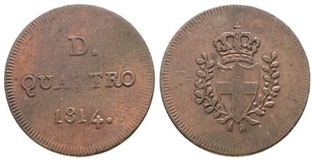 GENOVA. Repubblica Genovese (1814). 4 denari 1814. Mi; 2,08gr; Mir 394; BB+