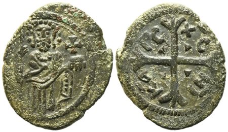 MESSINA. REGNO DI SICILIA. Ruggero II (1105-1154). Follaro. Cu (3,66 g; 21,7 mm). Spahr 54. Mir 20. R. qSPL