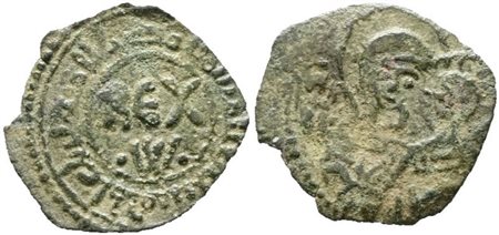 MESSINA. REGNO DI SICILIA. Guglielmo I (1155-1166).Follaro "piatto". D'Andrea 137; Cu; 0,45gr; Raro BB
