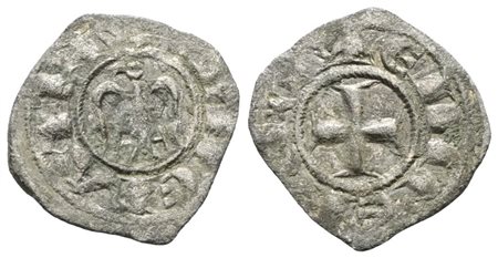 MESSINA. REGNO DI SICILIA. Enrico VI e Costanza. Denaro. MIR 55. MI; 0,64gr. qBB