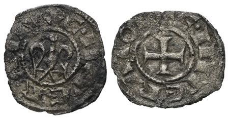 MESSINA. REGNO DI SICILIA. ENRICO VI. 1/2 DENARO MIR 56. Mi; 0,24gr; 14mm; RR. BB