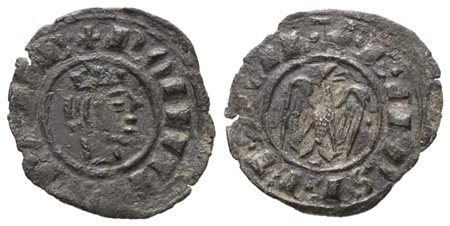 MESSINA. FEDERICO II (1194-1250). 1/2 DENARO (1243). Mi; 0,22gr; 15mm; MIR 113; RR; BB