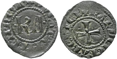 MESSINA. REGNO DI SICILIA. Carlo I d'Angiò (1266-1282). Denaro KA. Mir 160; Mi; 0,69gr; 17,5mm  BB/SPL