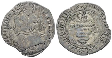 MILANO. Giovanni Maria Visconti (1402-1412). Pegione/grosso. Ag; 2,32gr; MIR 235/1; MB/BB